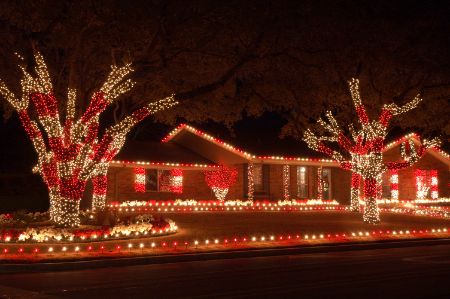 Christmas lights installation