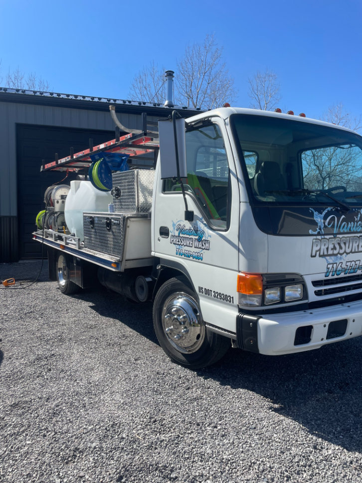 Pressure washing window cleaning