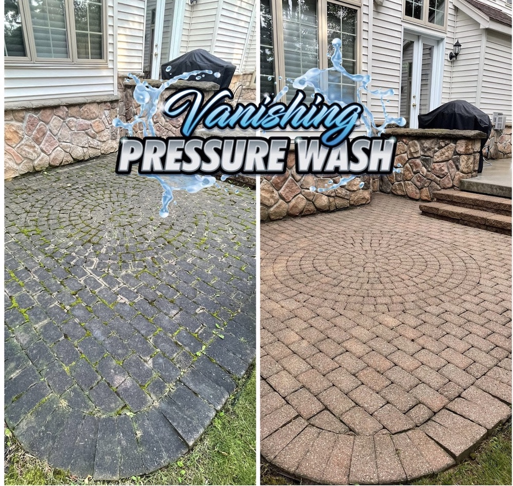 Concrete paver cleaning
